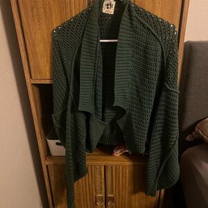 We The Free Forest Green Knit Cardigan